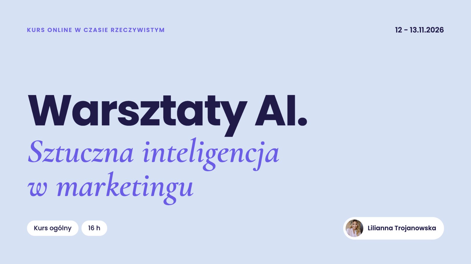 Warsztaty AI. Sztuczna inteligencja w marketingu